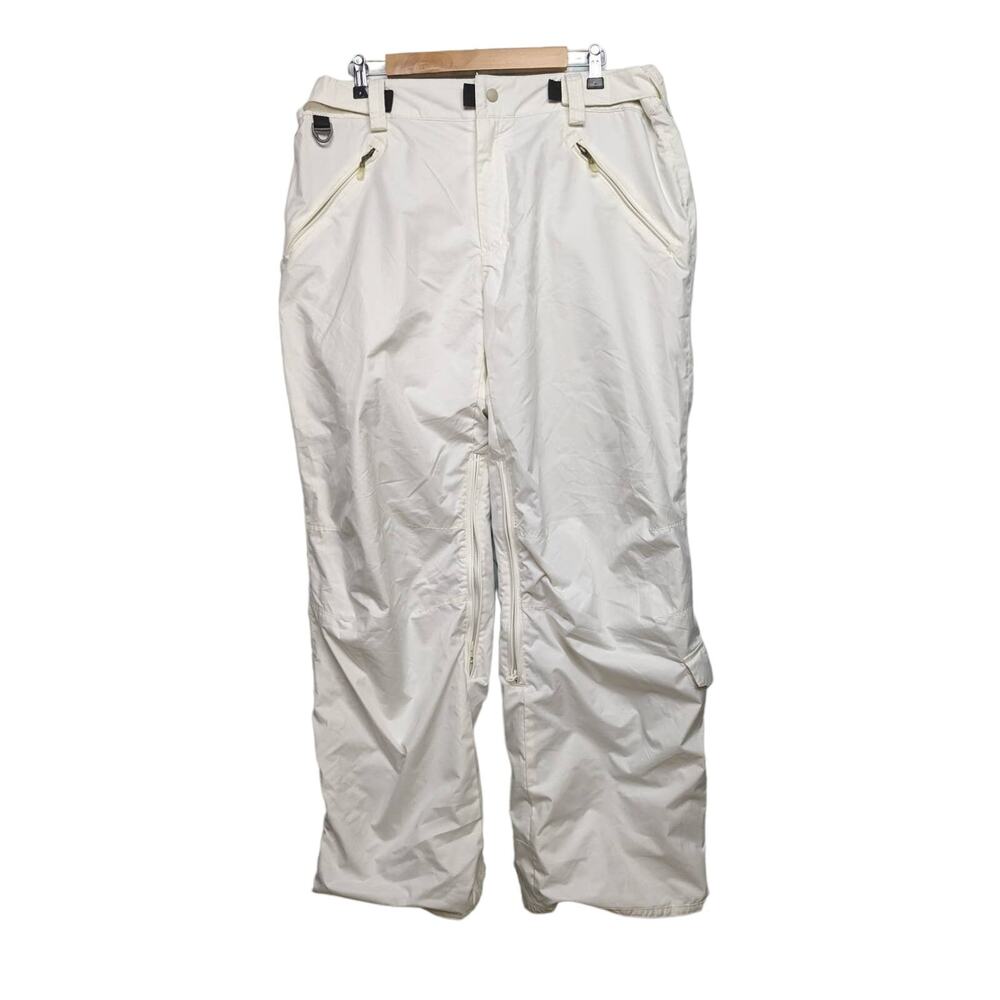 Turbine Womens XL E408 White Winter Snow Pants Insulated Ski Snowboard ZipPocket